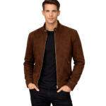 Zen Brown Suede Biker Jacket
