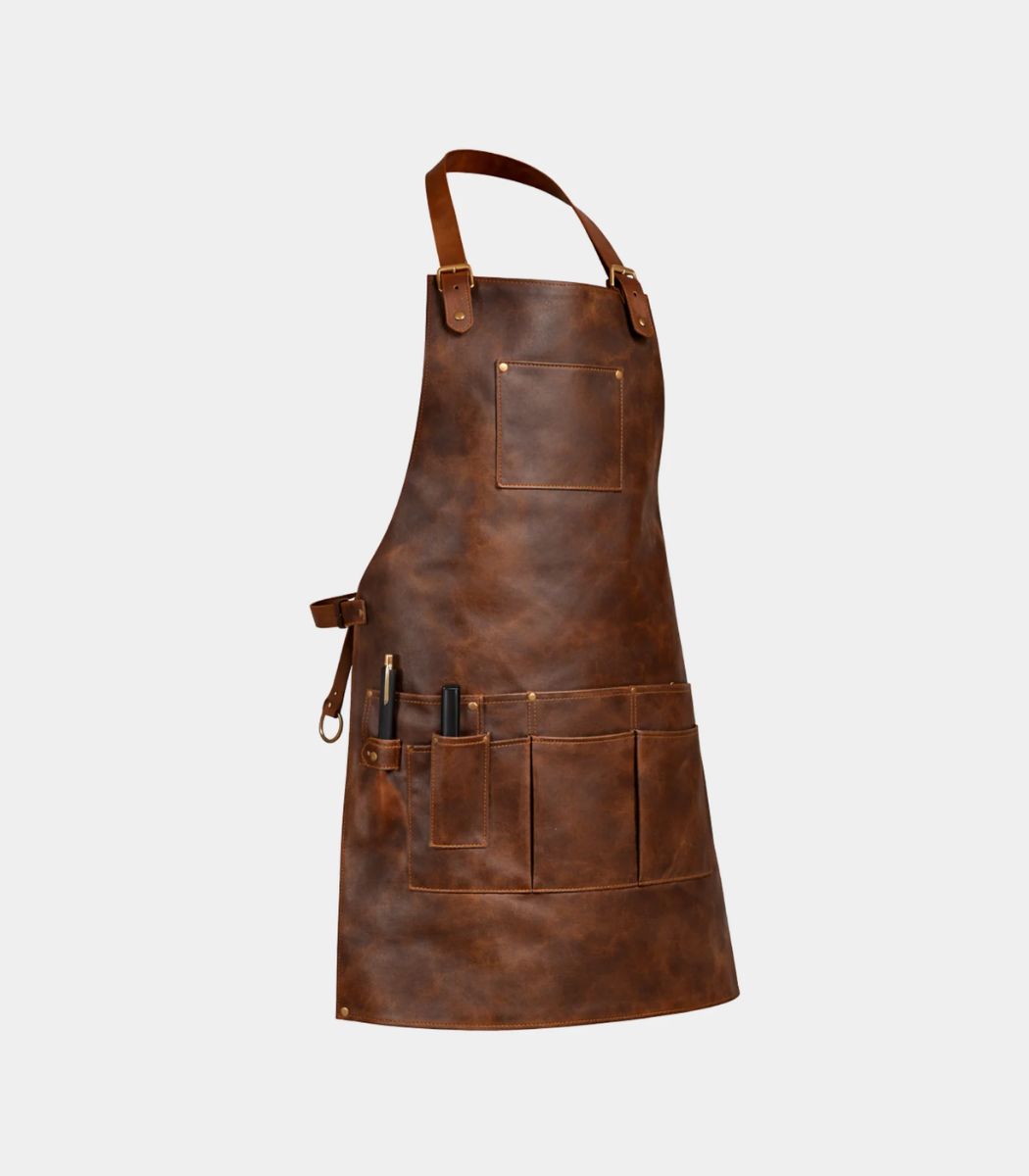 1 8 Pocket Leather Apron for Mechanics & Tools - Image 1