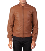Shane Brown Leather Bomber Jacket - Image 5
