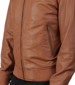 Shane Brown Leather Bomber Jacket - Image 6