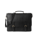 The Cristoph Black Leather Messenger Bag - Image 2