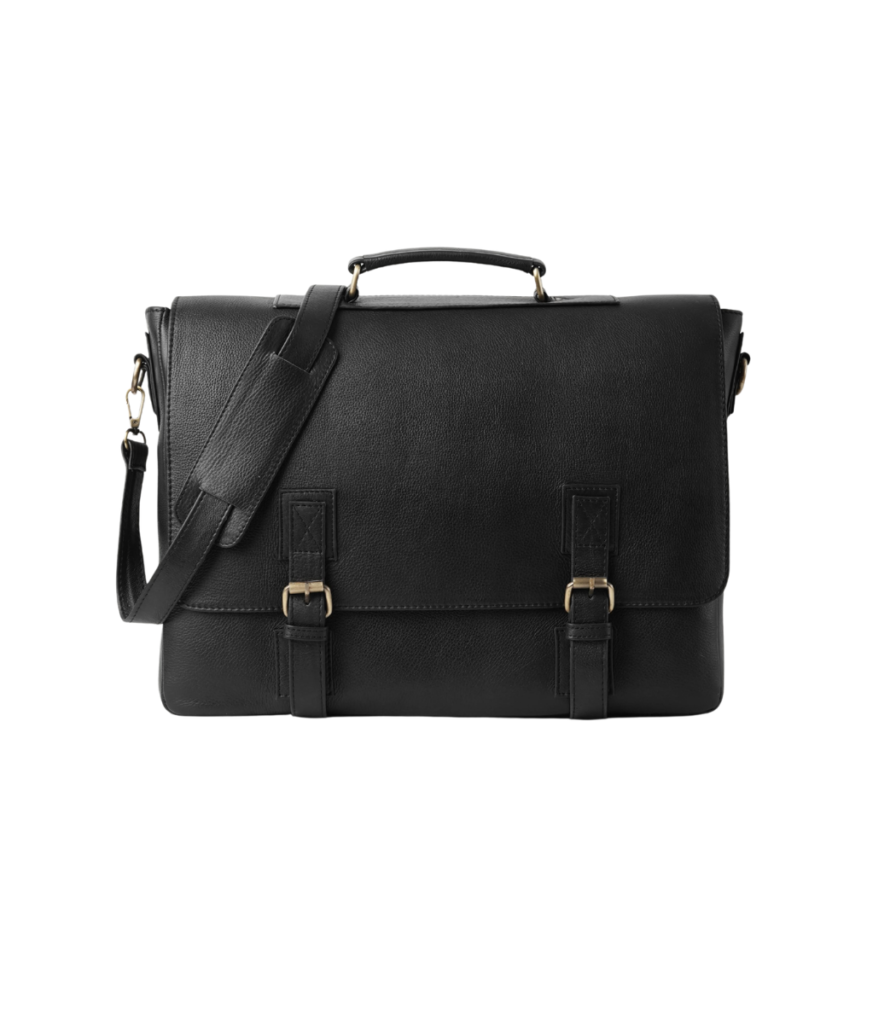 Black Leather Messenger Bag – Leif