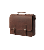 The Cristoph Vintage Distressed Brown Leather Messenger Bag - Image 3