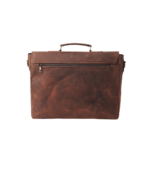 The Cristoph Vintage Distressed Brown Leather Messenger Bag - Image 4