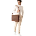 The Carismatico Vintage Tan Brown Leather Messenger Bag