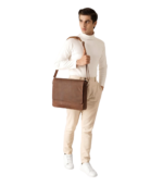 The Carismatico Vintage Tan Brown Leather Messenger Bag