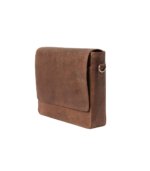 The Carismatico Vintage Tan Brown Leather Messenger Bag - Image 3