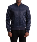 Danson Quilted Blue Varsity Jacket - Image 2