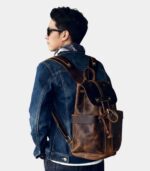 The Olaf Rucksack Vintage Leather Travel Backpack - Image 2