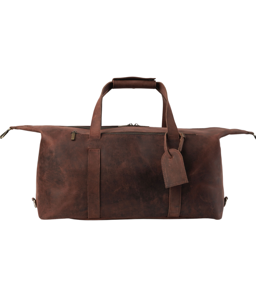Vintage Brown Leather Duffle Bag – Dale