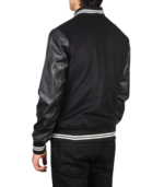 Harrison Black Hybrid Varsity Jacket - Image 2