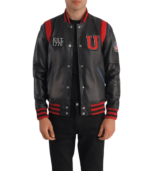 Liberte USA Black Leather Varsity Jacket - Image 2
