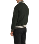 Pascal Black Leather Varsity Jacket - Image 2