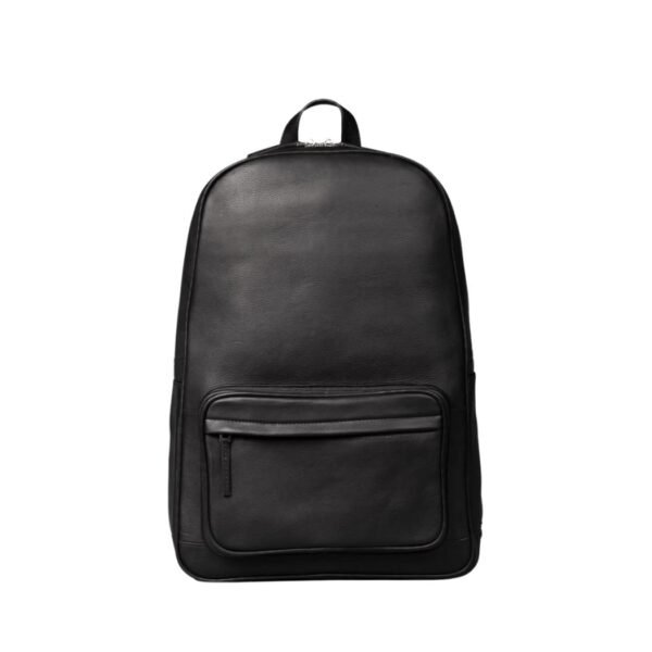 Black Leather Backpack - Solvik