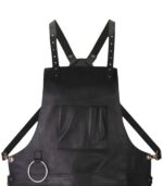 Black Full Grain Leather Apron - Rydal - Image 2