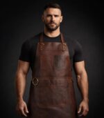 The Northumberland Dark Brown Leather Apron - Image 2