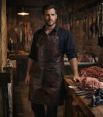The Dorset Dark Brown Full Grain Leather Apron - Image 2