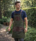 The Bedfordshire Canvas Green Apron - Image 2