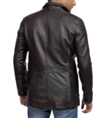 Men's Wine Black Leather Blazer – Dag - Image 2