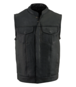 Men's Dual-Closure Open-Neck Motorcycle Rider Vest – Reidar - Image 2