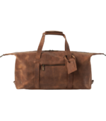 The Dale Vintage Tan Brown Leather Duffle Bag - Image 6