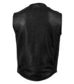 Men's Black Premium Club-Style Leather Vest – Helge - Image 2