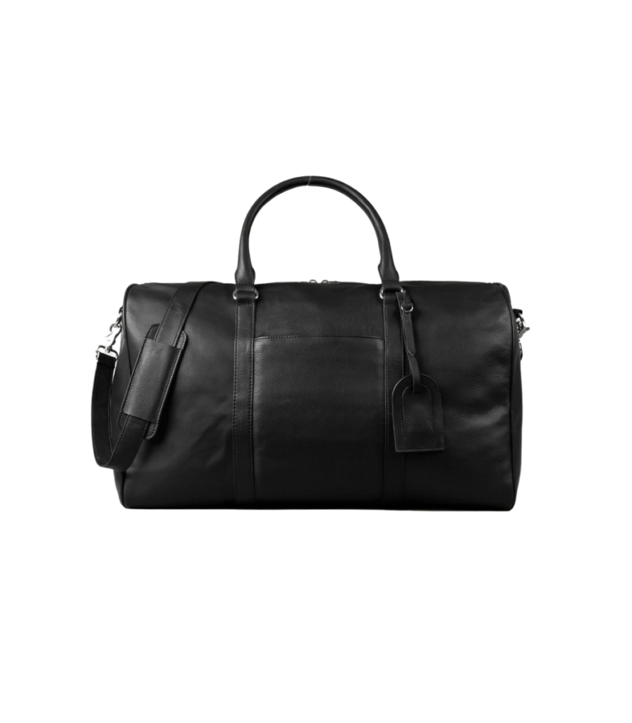 Black Leather Duffle Bag – Darri