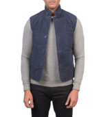 Tony Blue Suede Vest - Image 2