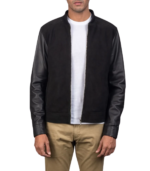 Blain Black Hybrid Bomber Jacket - Image 2