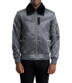 Men's Grey B-15 Bomber Jacket – Jorn - Image 2