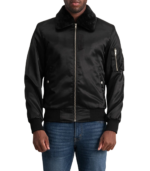 Clyde B-15 Black Bomber Jacket - Image 2
