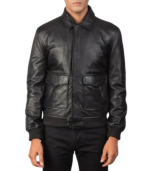 Coffmen Brown A2 Leather Bomber Jacket - Image 2