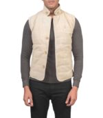 Tony Off-White Suede Vest - Image 2