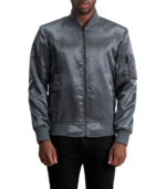 Quinton MA-1 Grey Bomber Jacket - Image 5