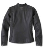 Women's Skull-Graphic Leather Riding Jacket - Mette - Image 2