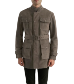 Everett Grey Suede Field Coat - Image 6