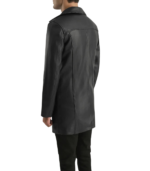Brawnton Black Leather Coat - Image 2