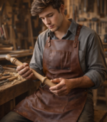 The Riding of Yorkshire Full Grain Tan Brown Apron - Image 2