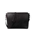 The Carismatico Black Leather Messenger Bag - Image 2