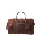 The Darrio Vintage Distressed Brown Leather Duffle Bag - Image 2