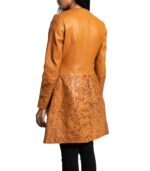 Women's Tan-Dyed Leather Coat – Aino - Image 2