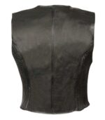 Women's Black Leather Vest ? Bodil - Image 2