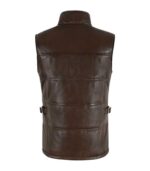 Madison Women’s Brown Leather Vest - Image 2