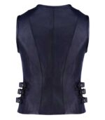 Scarlett Women’s Black Leather Biker Vest - Image 3