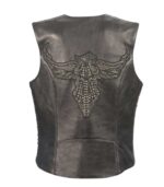 Studding & Embroidery Snap Front Vest - Image 2