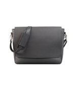 The Carismatico Grey Leather Messenger Bag - Image 2