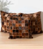 Brindle Cowhide Patchwork Pillow - Image 3