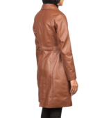 Alexis Brown Single Breasted Leather Coat - Image 2