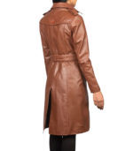 Alice Brown Double Breasted Leather Coat - Image 2