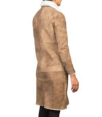 Alina Shearling Brown Leather Coat - Image 4